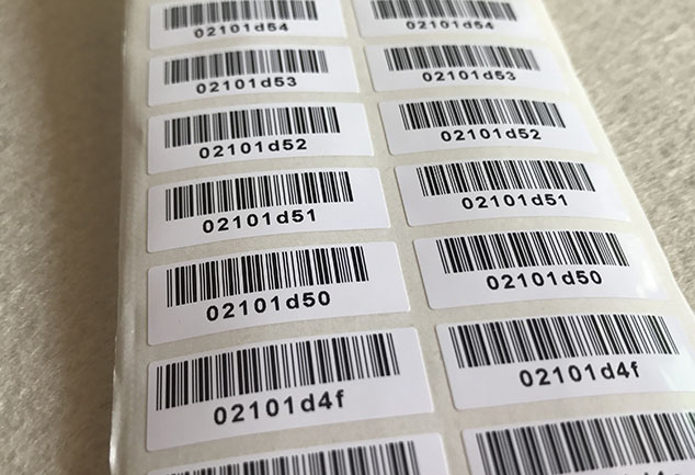 Sequentially Numbered Barcode Labels China Sticker Print 3241