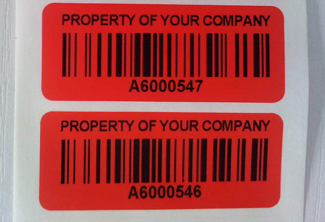 Asset Barcode Labels